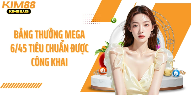 Bảng thưởng mega 6/45 tiêu chuẩn được công khai